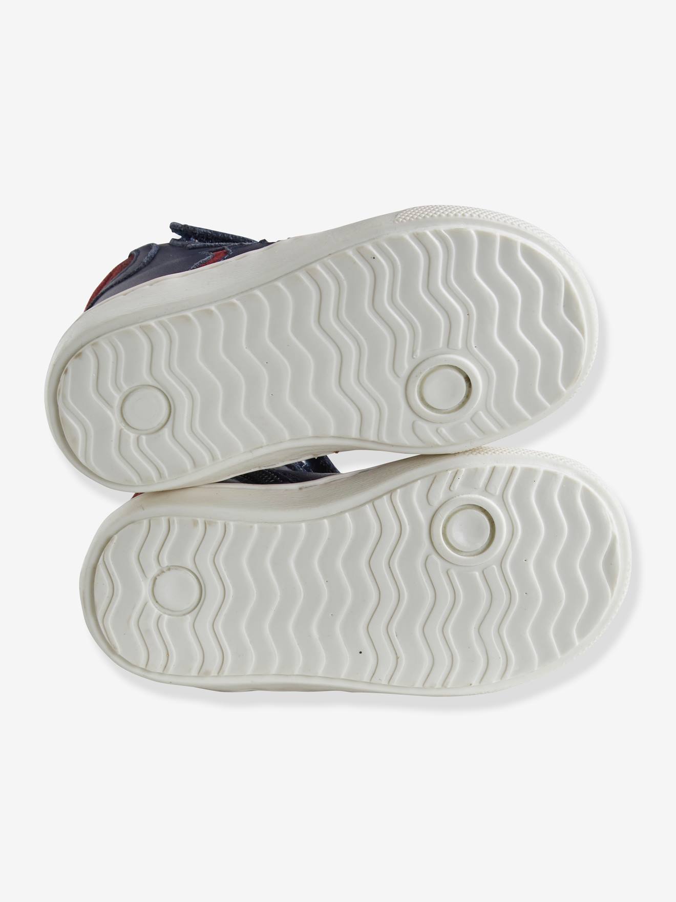 Baskets montantes en cuir bébé garçon marine