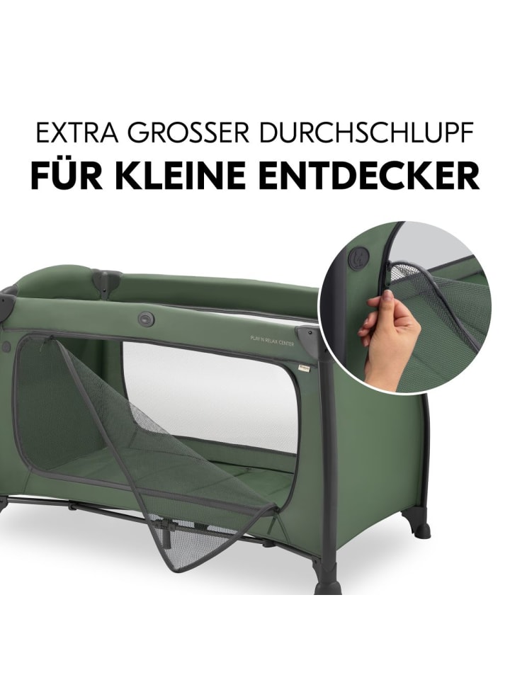 Hauck Reisebett Play N Relax Center mit Wickelauflage, höhenverstellbar in gruen günstig kaufen onesize