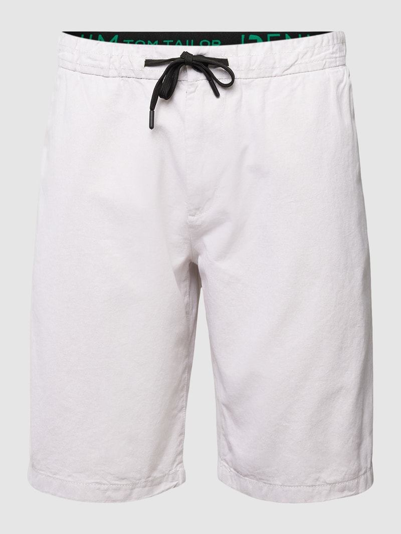 Regular Fit Bermudas mit Tunnelzug Modell 'yarn' in offwhite