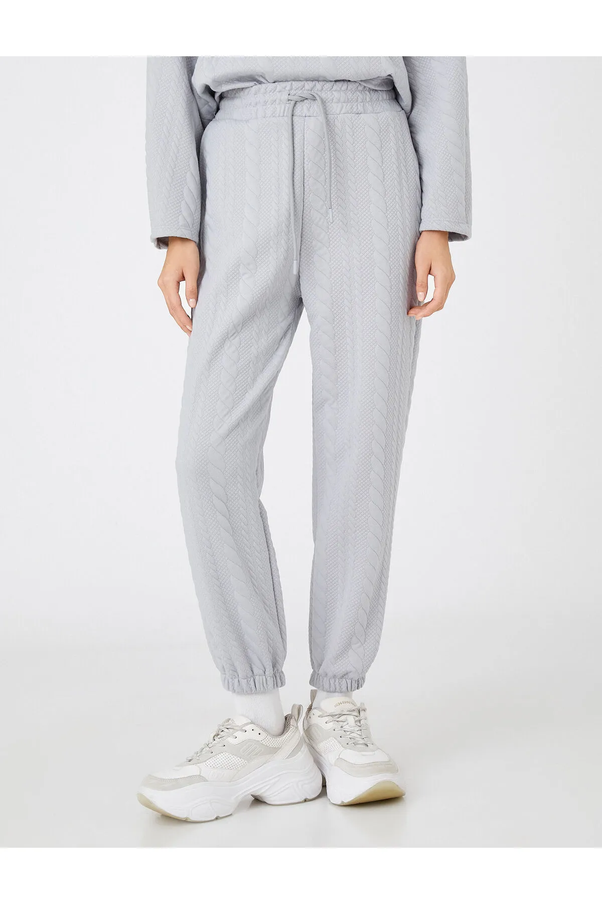 Koton  Jogger-Jogginghose mit gemustertem Taillenbund