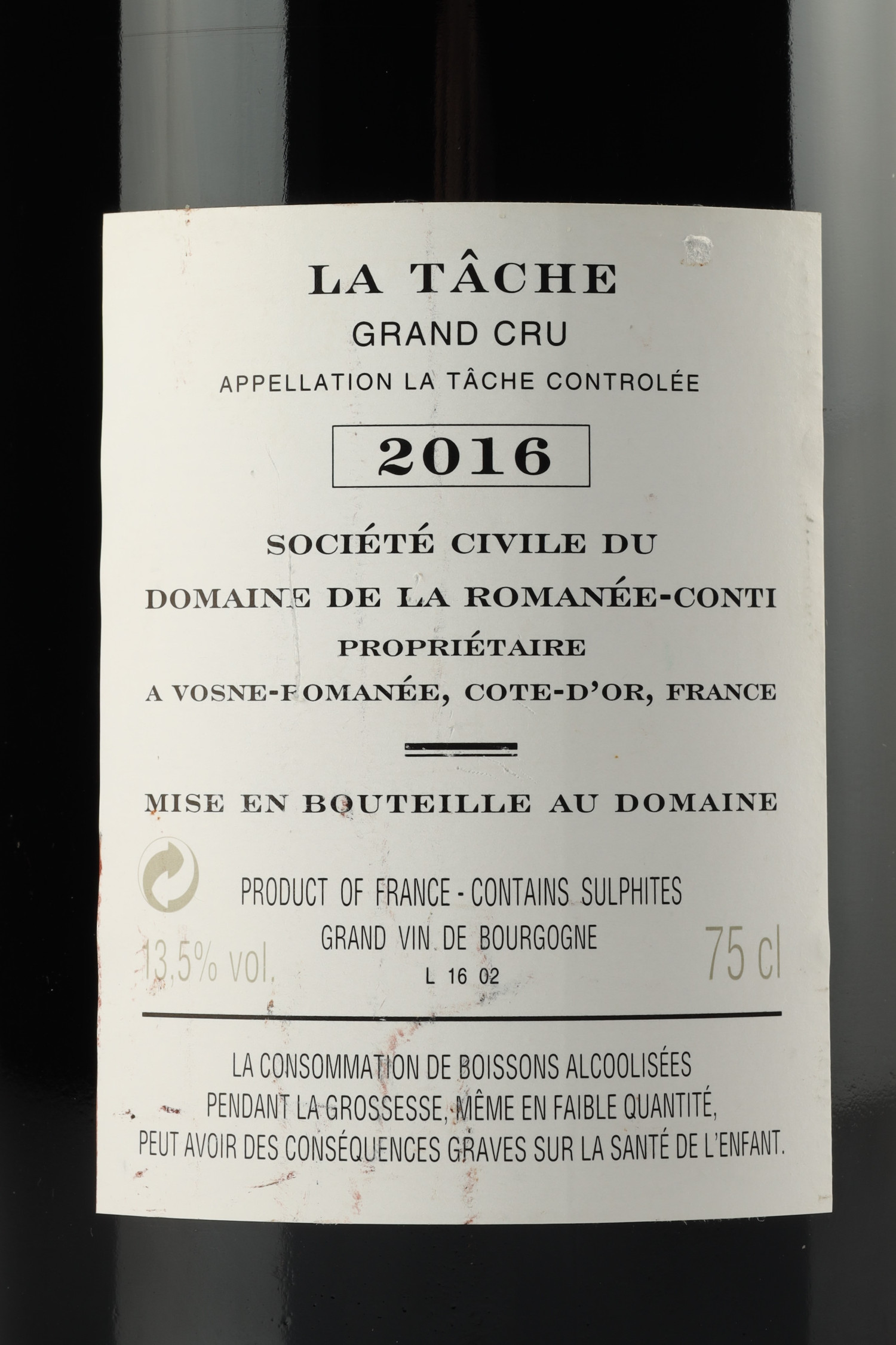 Domaine De La Romanee Conti 2016, La Tache