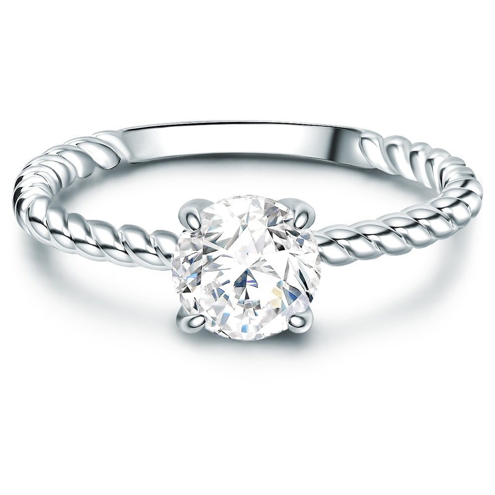 Trilani Bague en argent Argent sterling Oxyde de zirconium (CZ) en Argent Bague