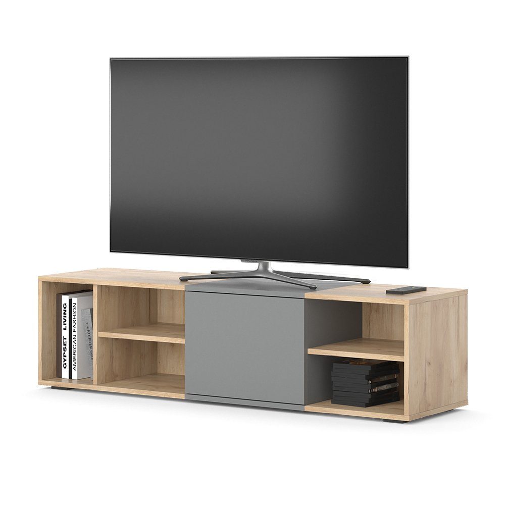 Vicco Raumteiler Adelin, Anthrazit/Goldkraft Eiche, 140 x 36 cm