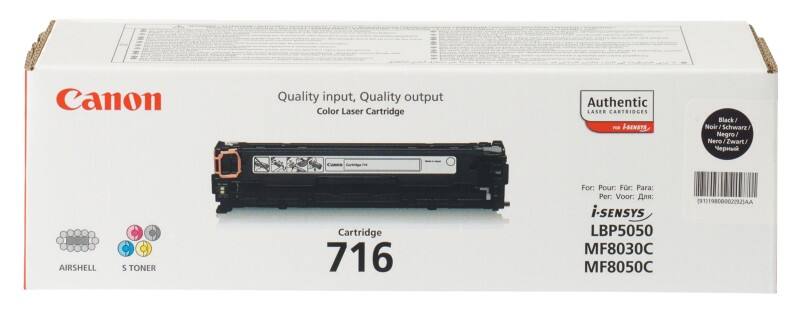Canon 716BK Original Tonerkartusche Schwarz
