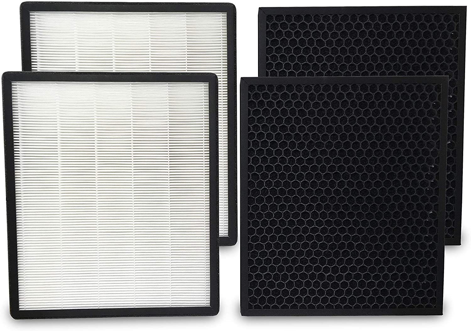 Comedes Filter-Set 4-teilig einsetzbar statt Levoit LV-PUR131-RF, Zubehör für Luftreiniger Levoit LV-PUR131