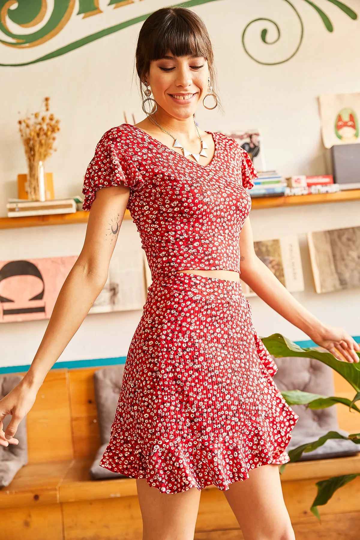 Olalook  Zweiteiler - Rot - Oversized