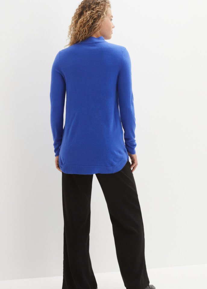 Feinstrickpullover mit Stehkragen