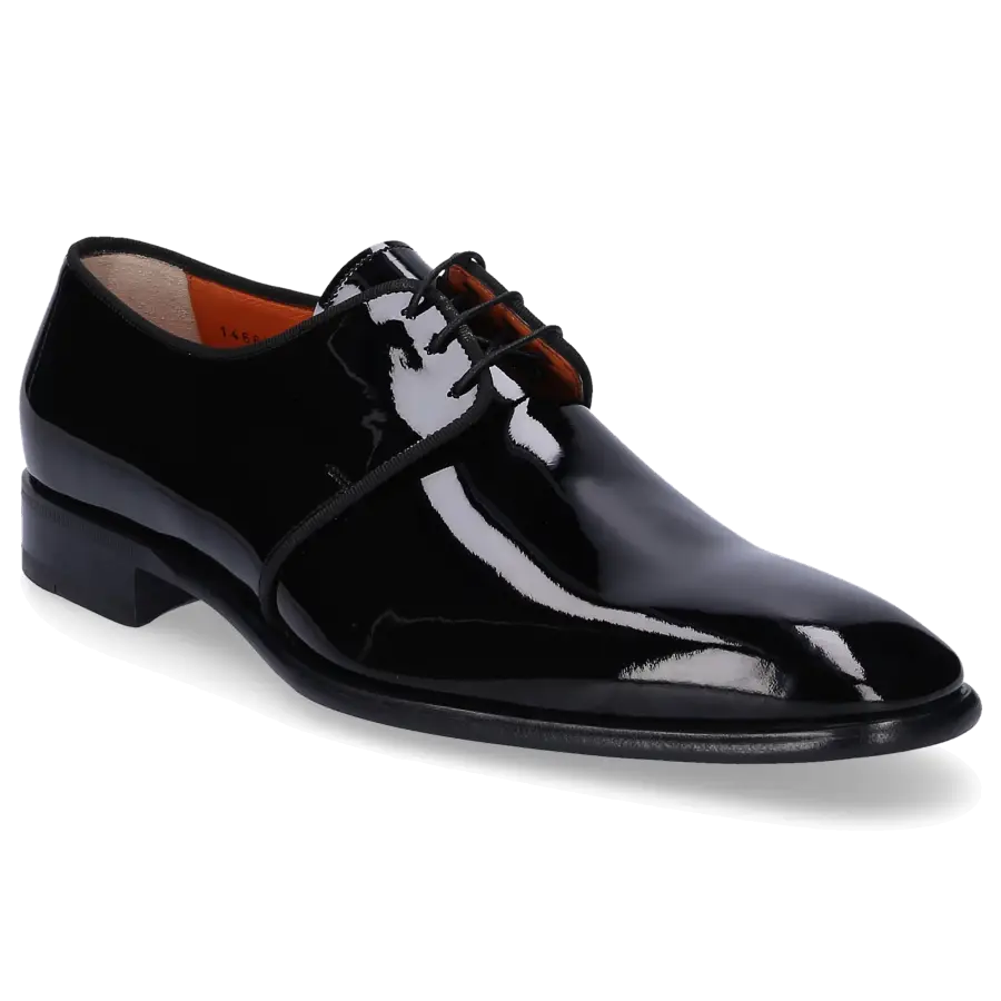 Santoni - Businessschuhe Derby 14667 Lackleder - schwarz