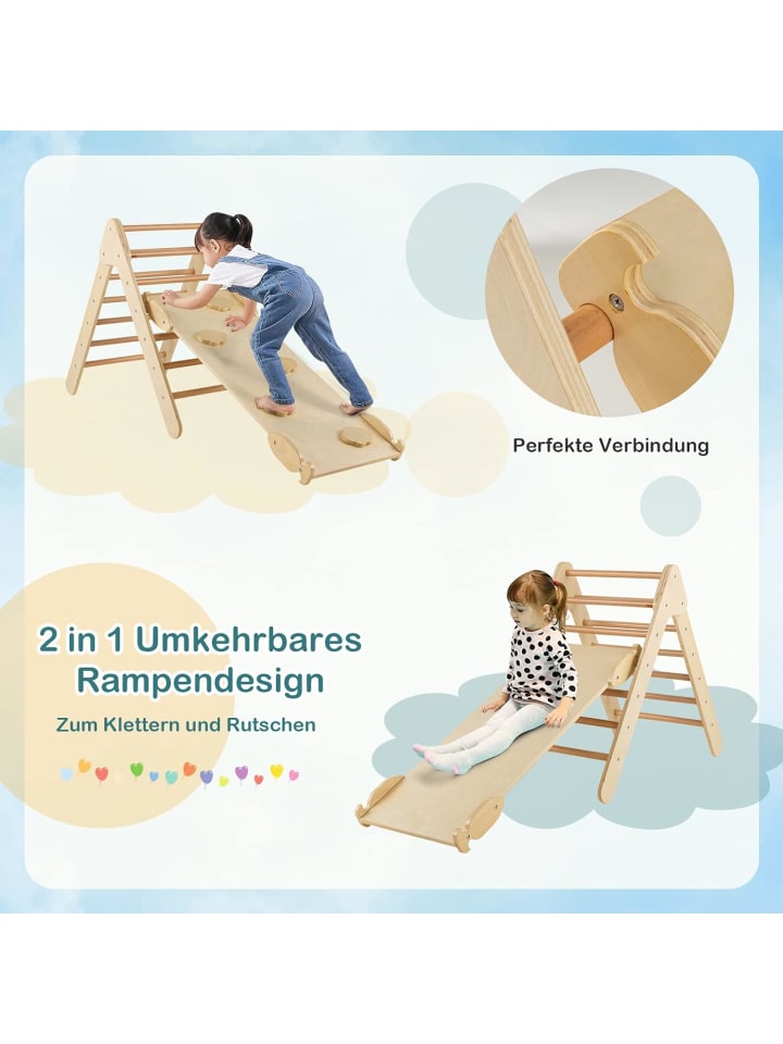 COSTWAY Kletterdreieck ab 1 Jahren in Beige günstig kaufen onesize
