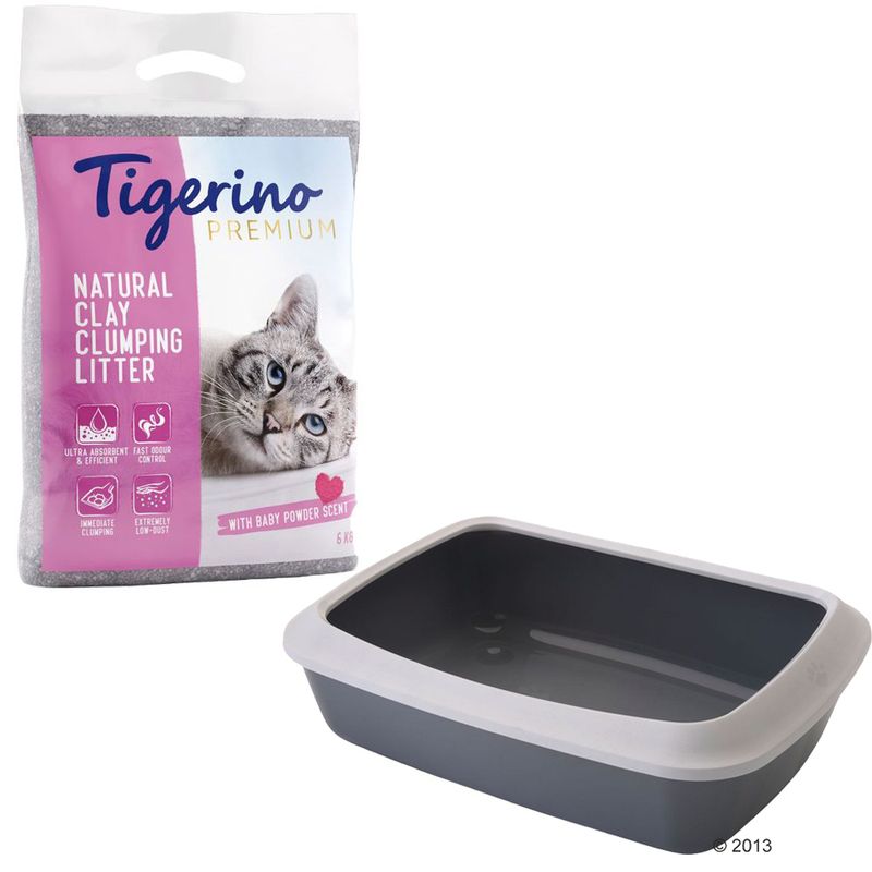 Kitten Starter-Paket: Tigerino Premium Katzenstreu + Savic Katzentoilette