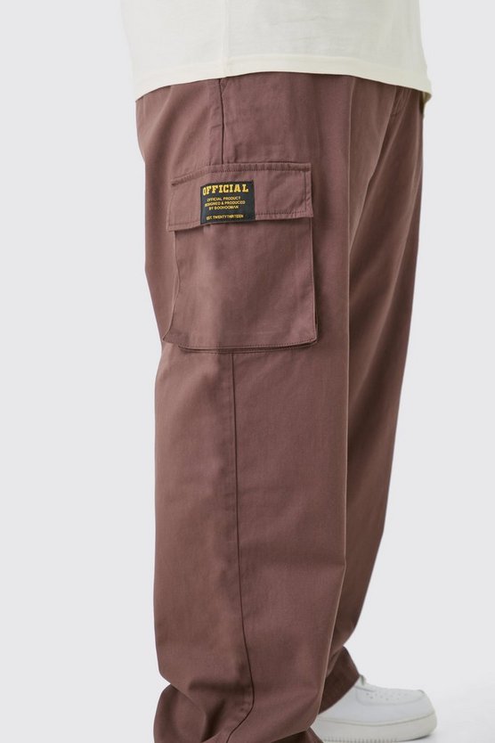 Plus lockere Twill Cargo-Hose