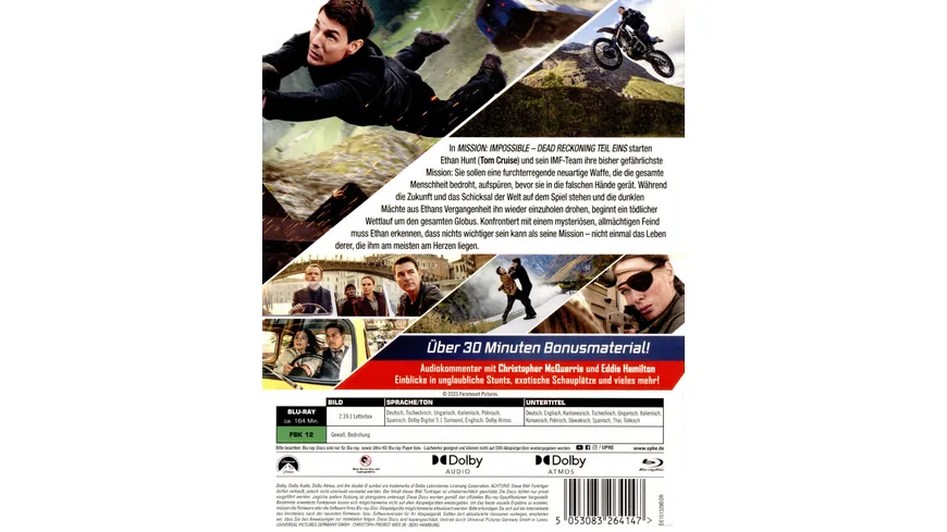 MISSION: IMPOSSIBLE DEAD RECKONING TEIL EINS (+ Bonus-Blu-ray)