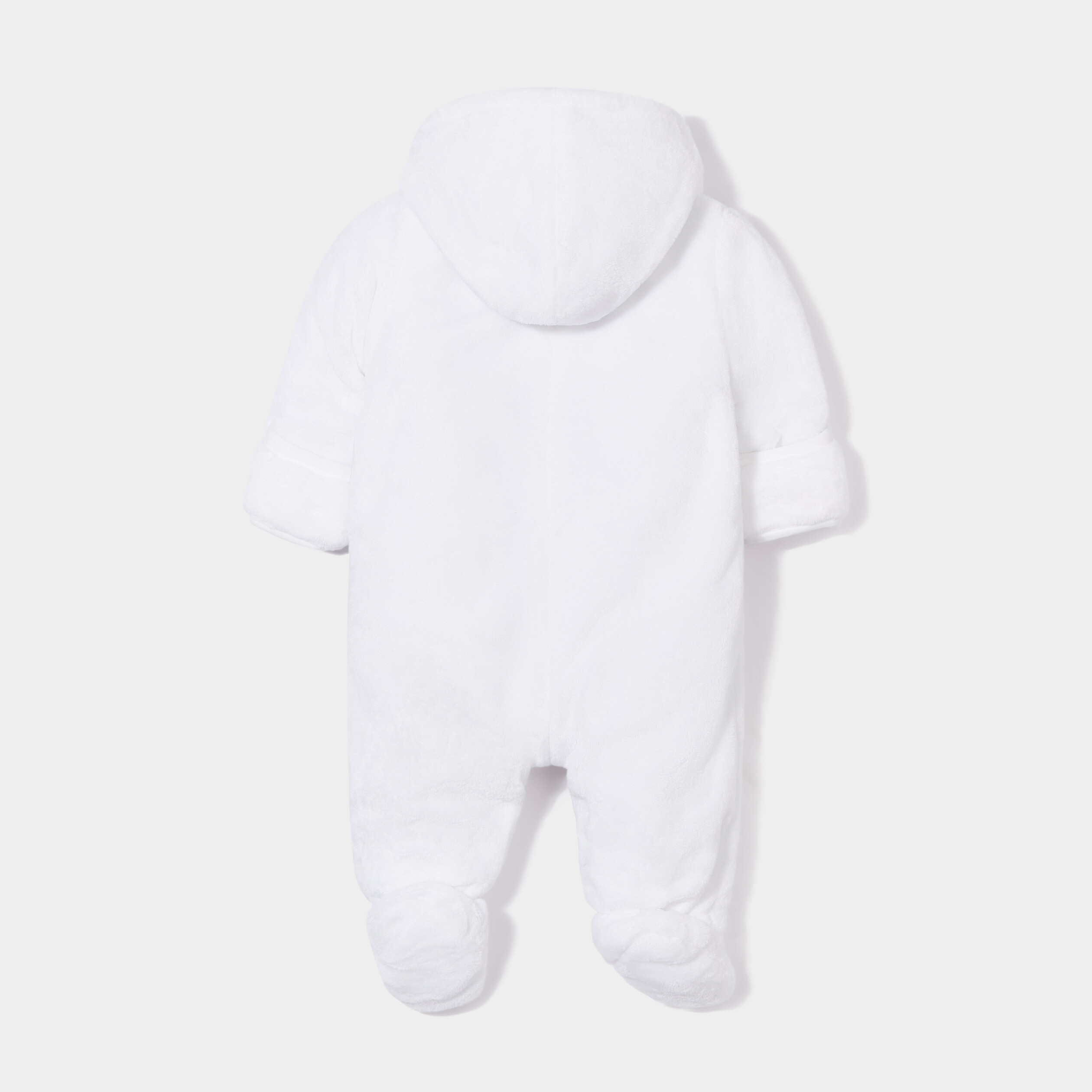 Combinaison à capuche zippée blanc bébé garçon | La Halle