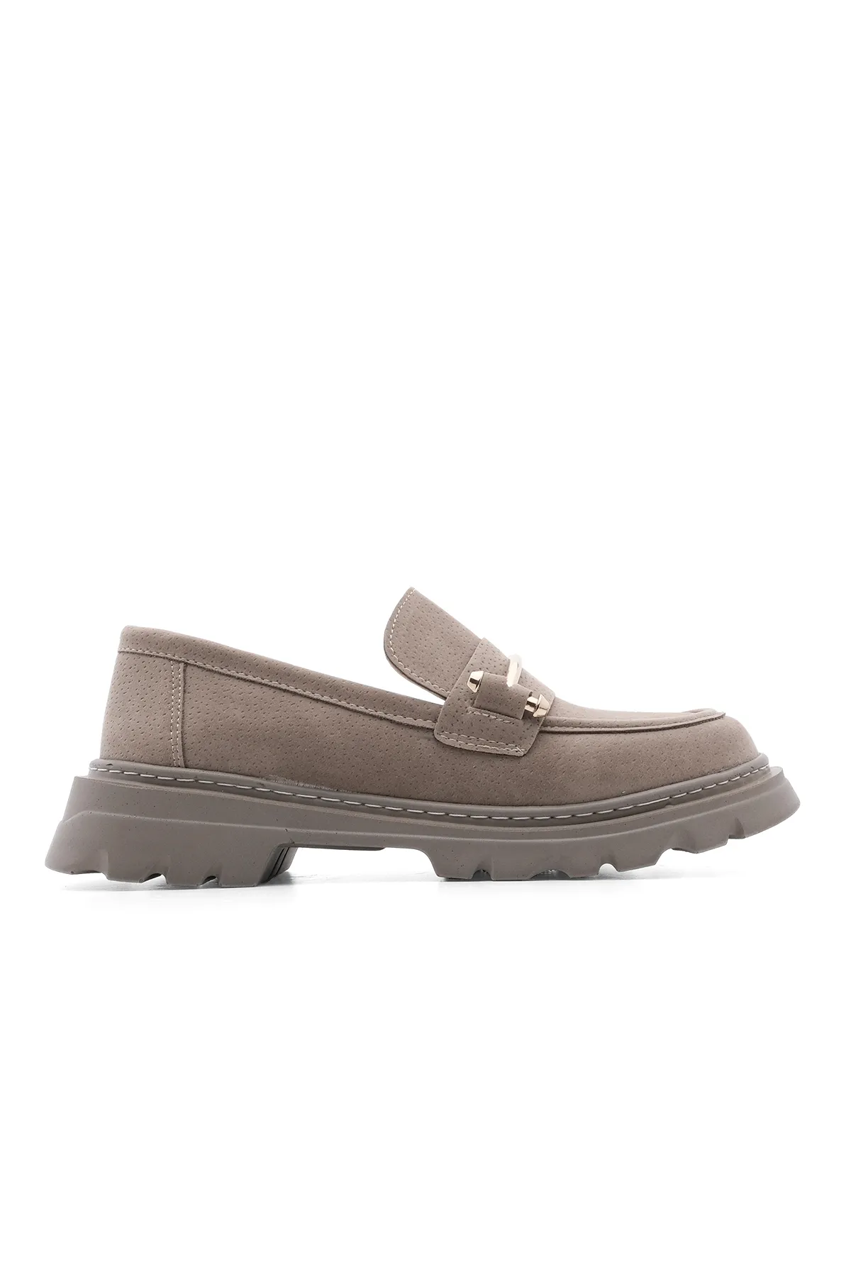 Marjin  Damen Loafer Dicke Sohle Kette Freizeitschuhe Zolez Nerz
