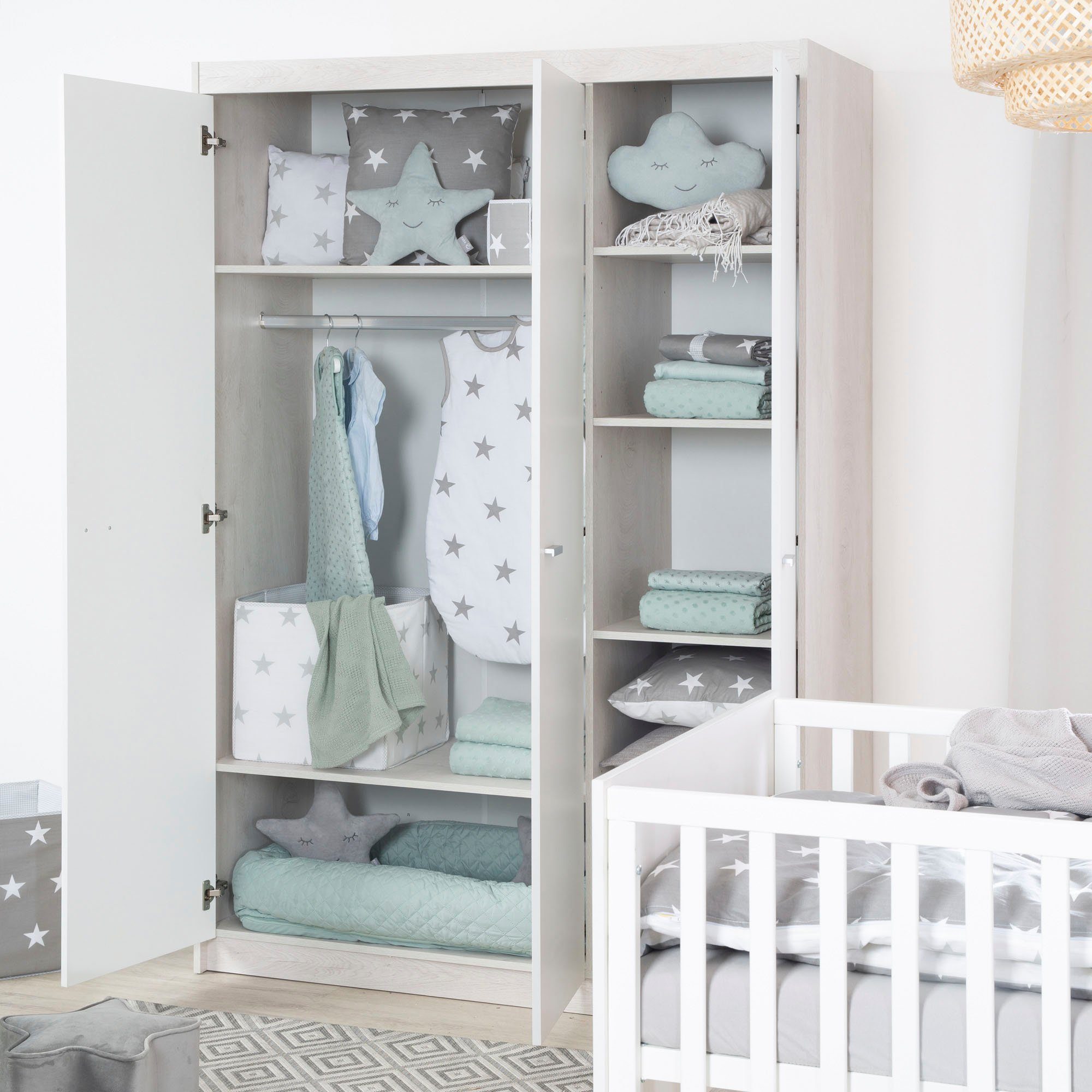 roba® Kinderkleiderschrank Julia 3-trg.