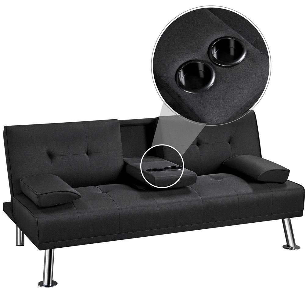 Yaheetech Schlafsofa Klappbares Couch Sofa mit Schlaffunktion Bettsofa, Liegefläche von 167 × 94 cm fürs Wohnzimmer/Schlafzimmer/Gästezimmer