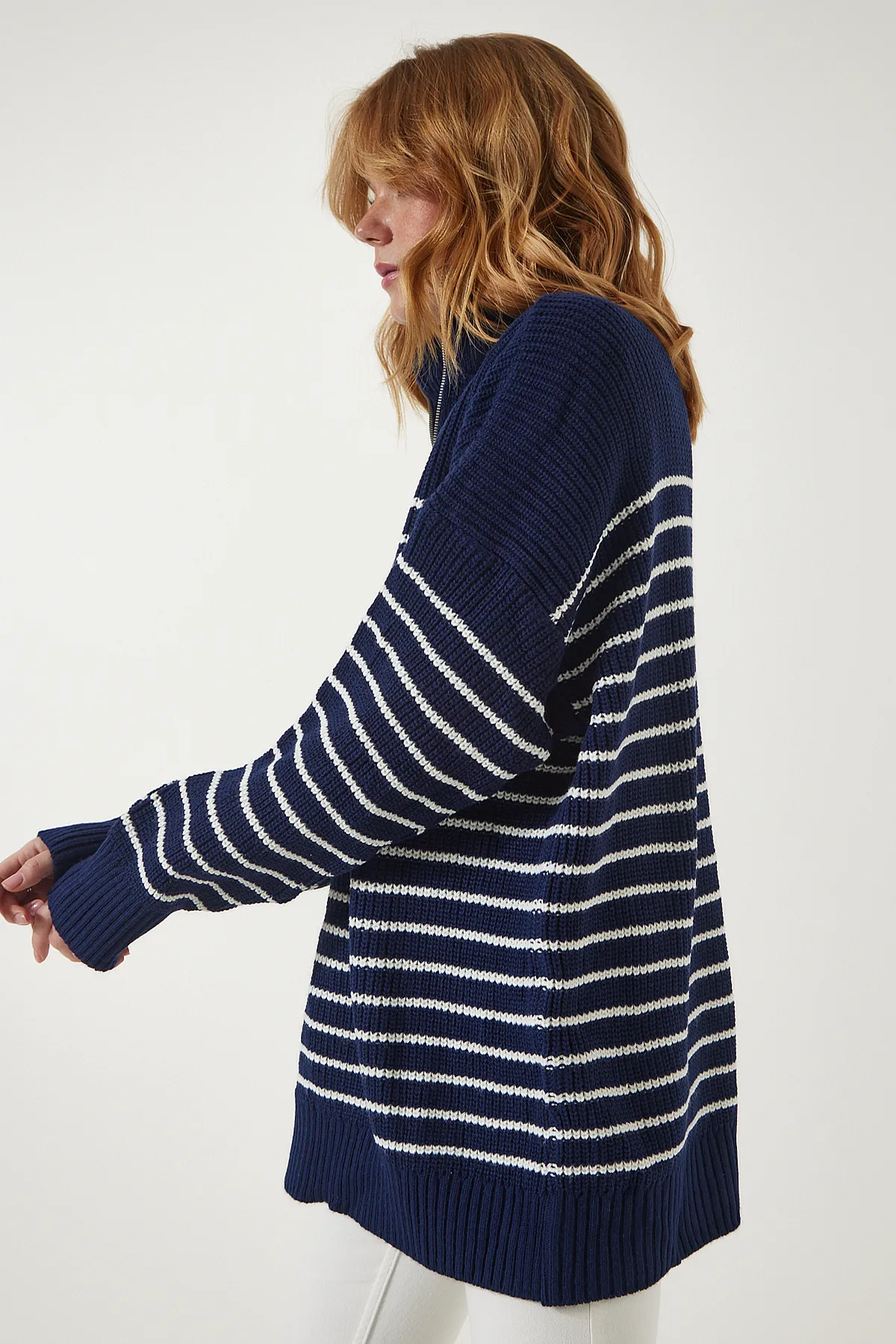Happiness İstanbul  Pullover - Dunkelblau - Regular Fit