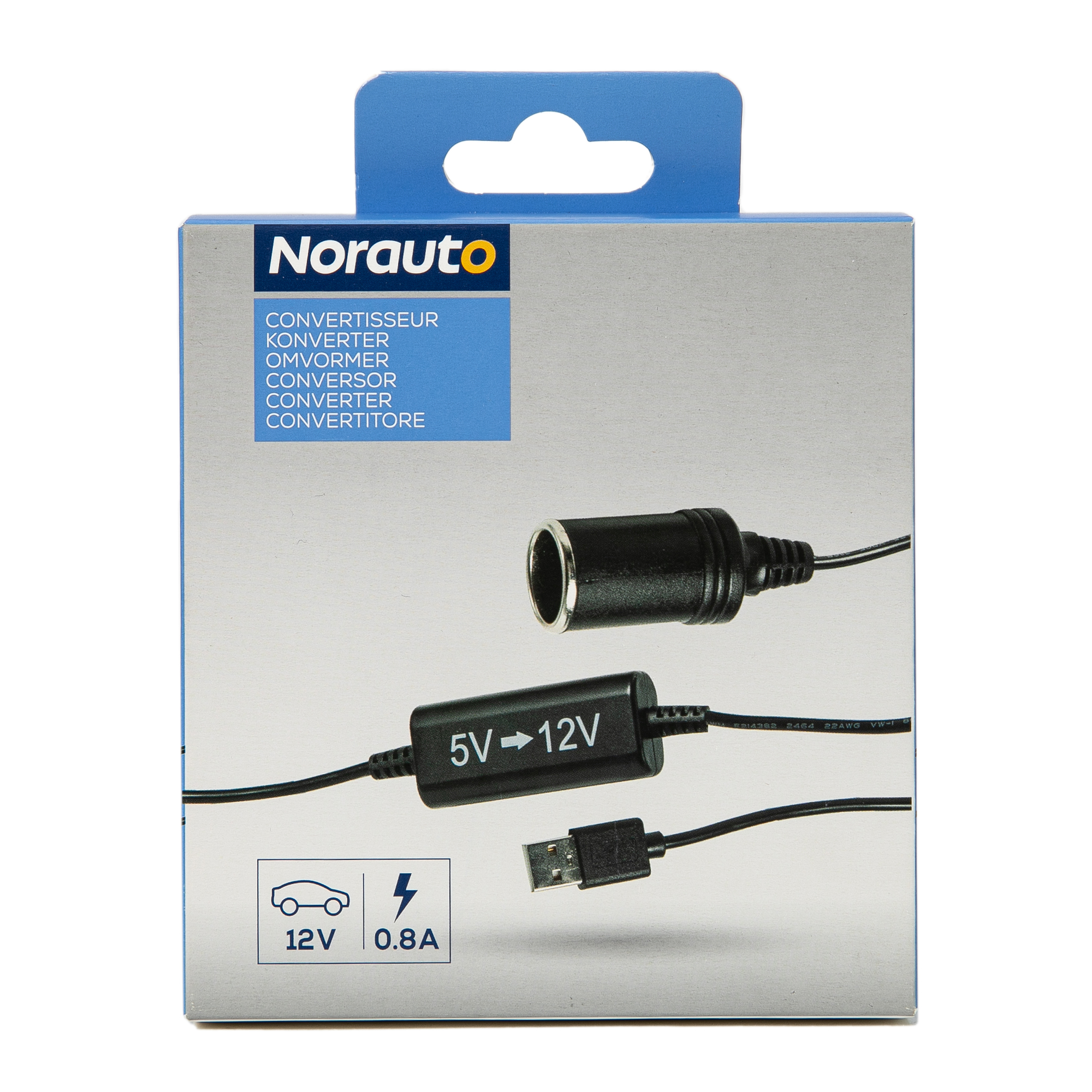 Norauto Konverter USB-Anschluss 5 V auf 12 V Zigarettenanzünderbuchse - ATU