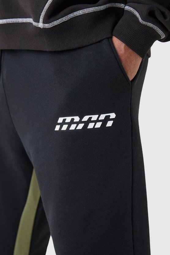 Plus Slim-Fit Colorblock Jogginghose