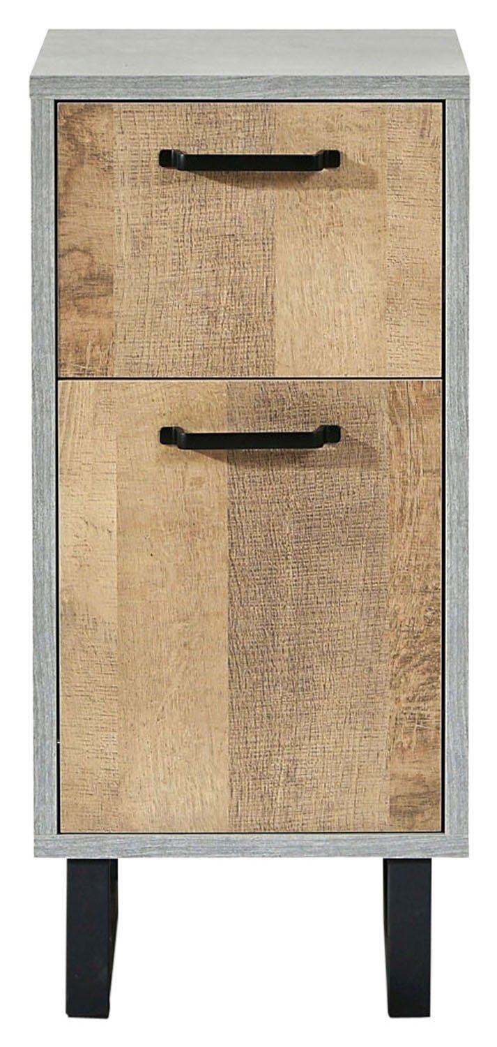 Badezimmerspiegelschrank Unterschrank, SOLANO, Grau, B 40 cm, T 35 cm
