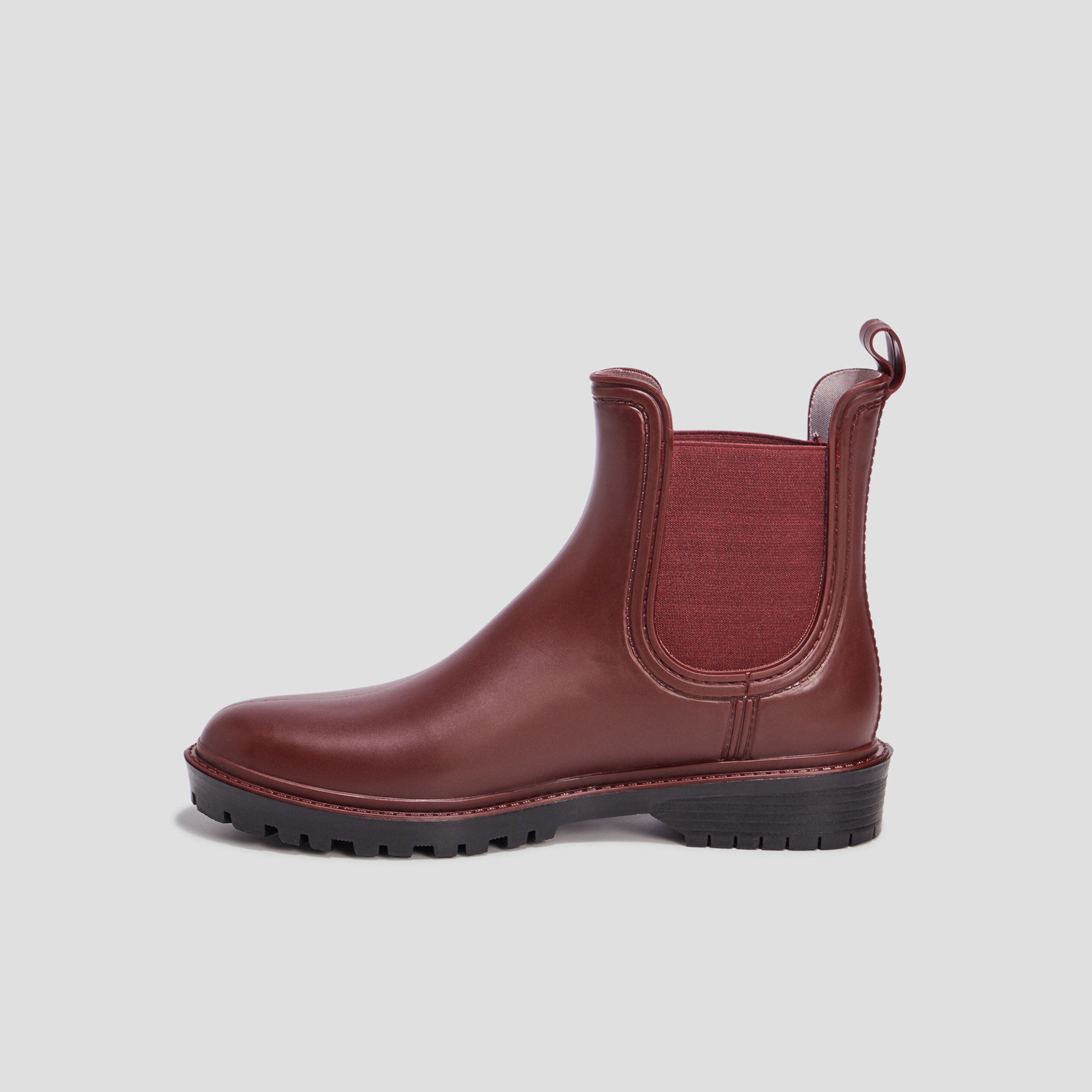 Bottes de pluie chelsea bordeaux femme | La Halle