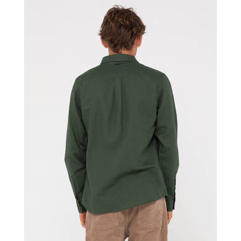 RUSTY LINEN WORKWEAR LONG SLEEVE SHIRT Langarmhemd Herren
