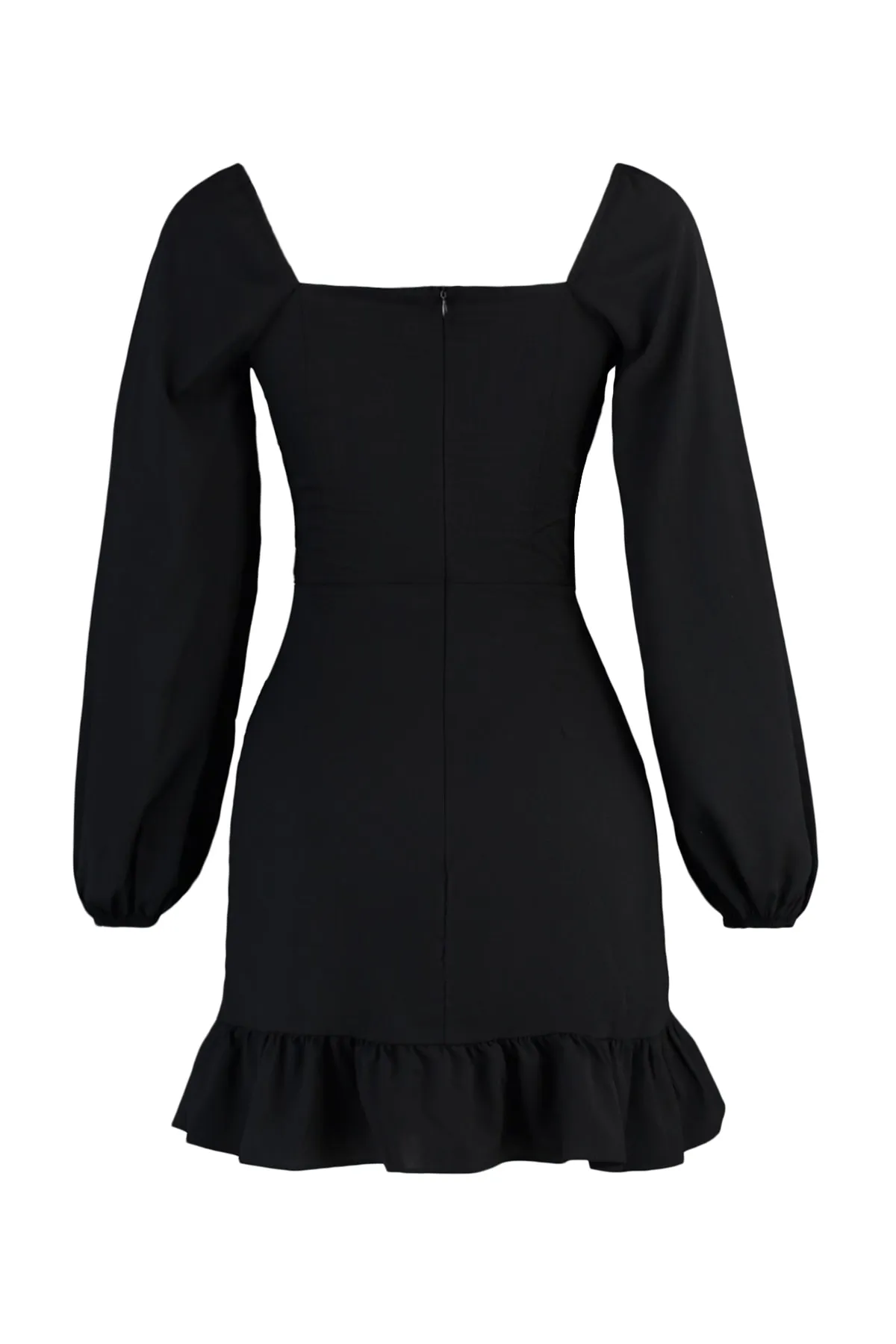 Trendyol Collection  Schwarzes Volant-Super-Mini-Webkleid TWOAW23EL00399