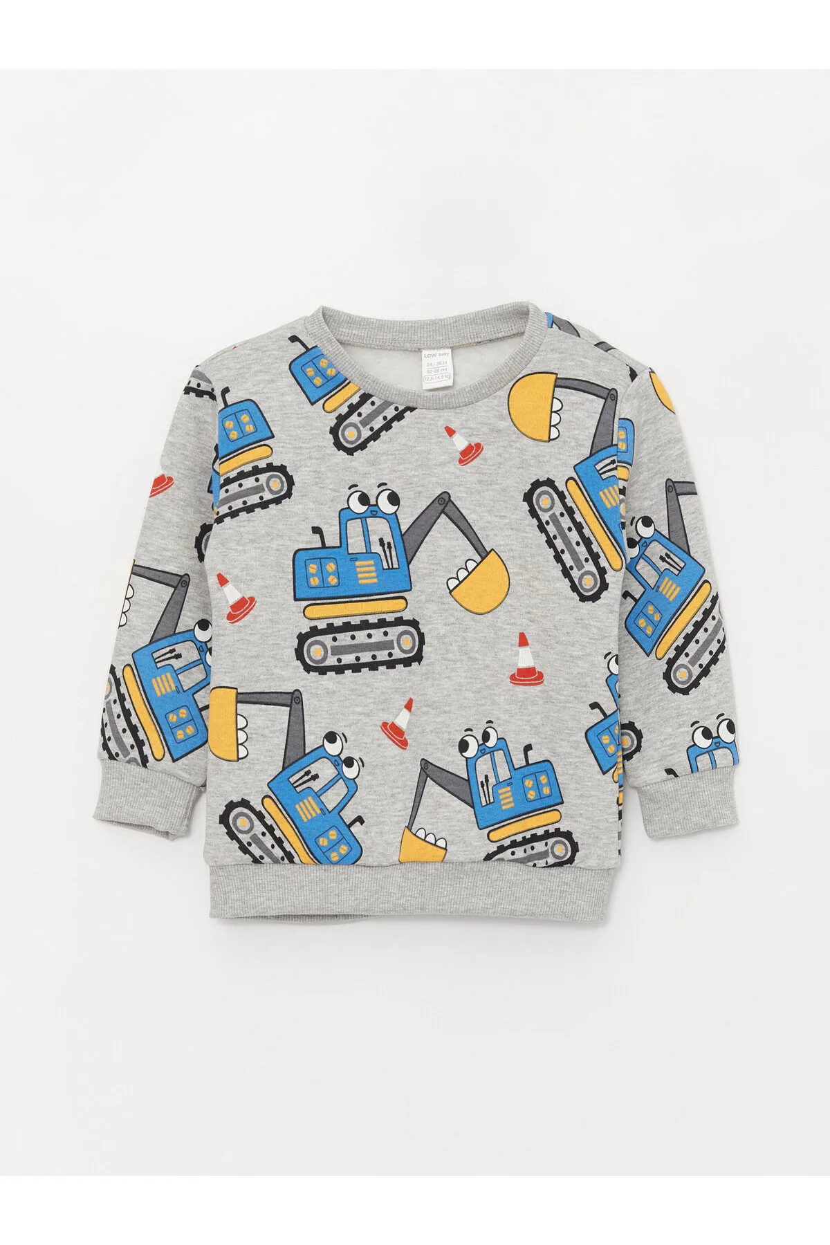 LC Waikiki  2-teiliges Set aus bedrucktem Langarm-Sweatshirt und Trainingshose für Babys mit Rundhalsausschnitt