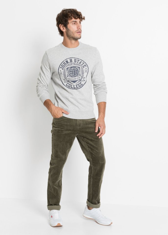 Slim Fit Stretch-Cordhose mit Komfortschnitt
