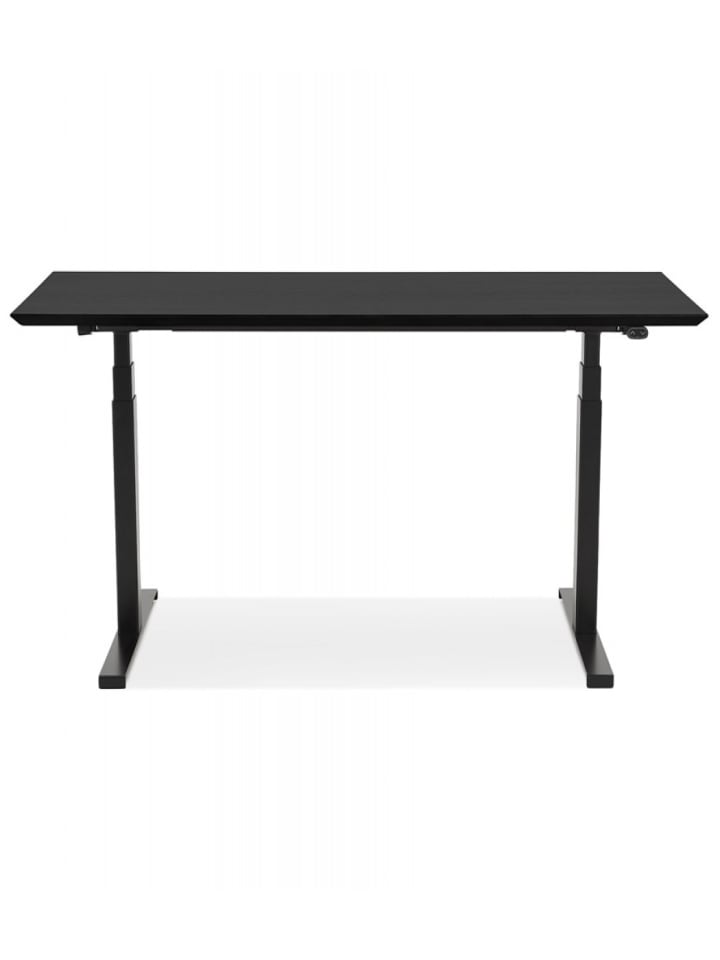 KADIMA DESIGN Elektrischer Sitz-Steh-Schreibtisch aus Holz und Metall | Modern in Schwarz günstig kaufen