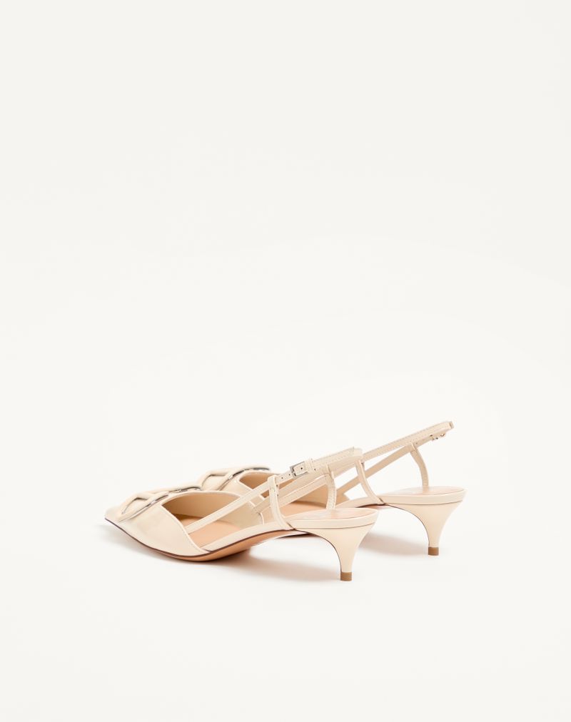 Sapato de salto VLogo Signature Patent Slingback 40mm