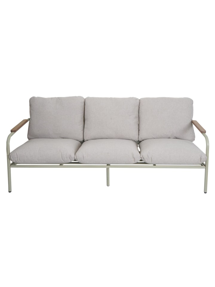 MCW Aluminium-Gartengarnitur O11, Hellgrün Polster beige günstig kaufen onesize