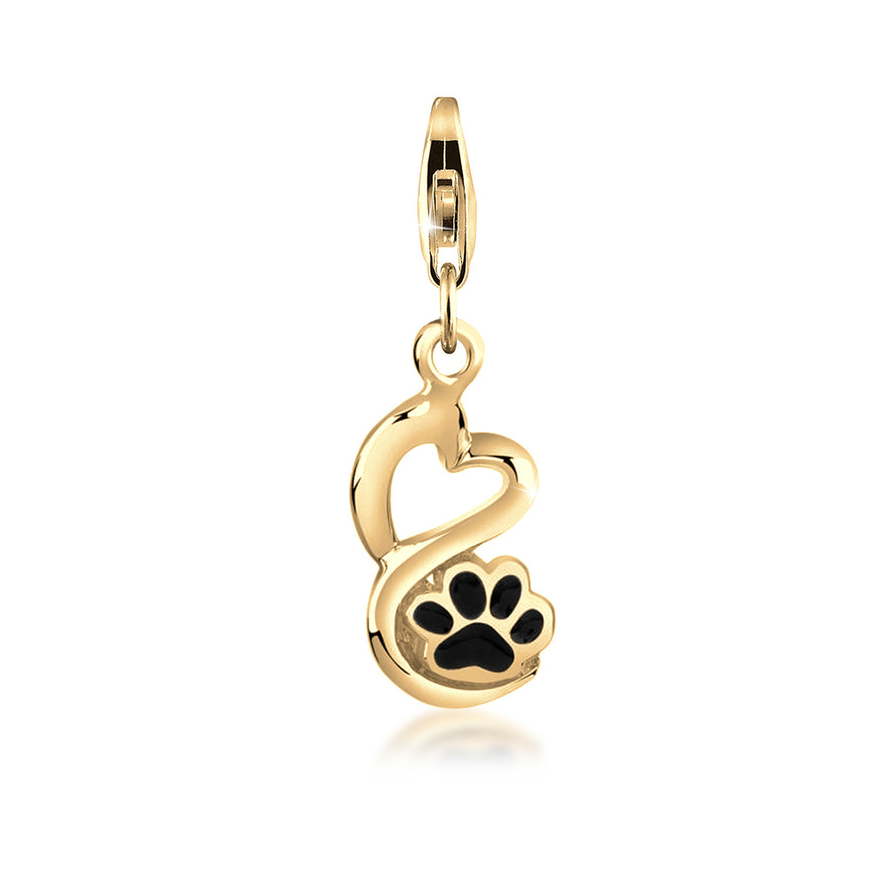 Nenalina Nenalina Amulette Pendentif Coeur Patte Chien Amour Argent 925 Pendentif