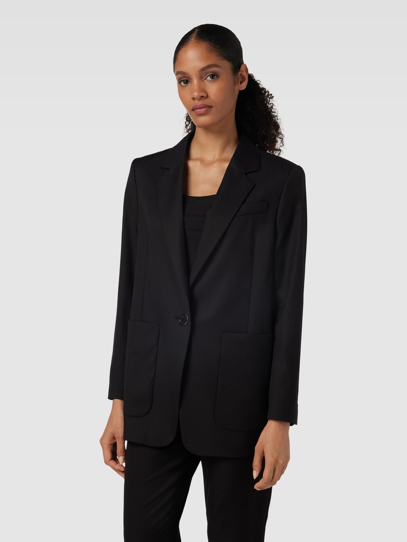 Blazer mit aufgesetzten Eingrifftaschen Modell 'Jakura' in schwarz