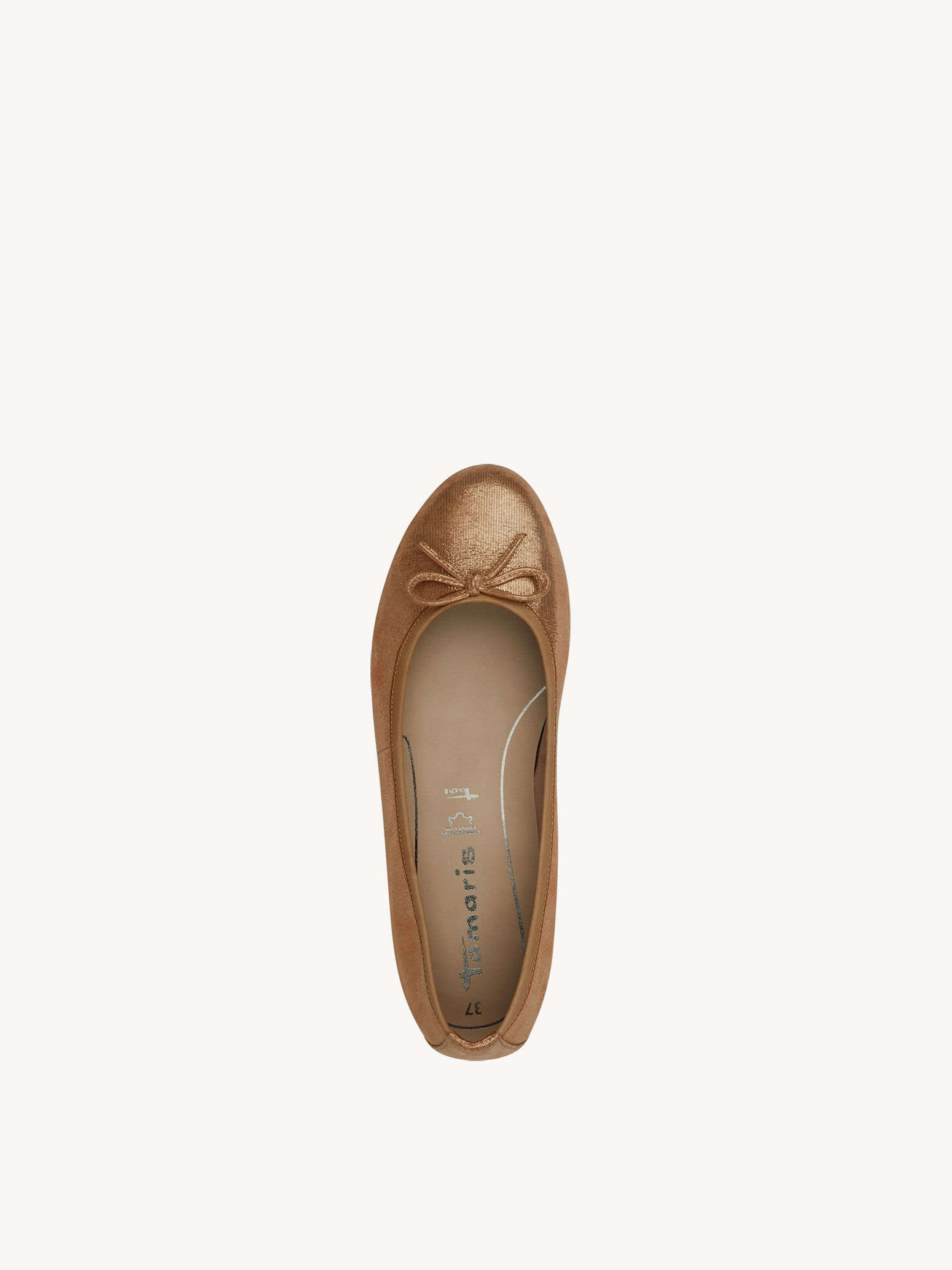 Ballerine en cuir - métallique