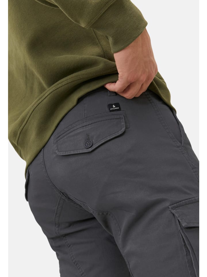 Jack & Jones Cargohose 'Paul Flake' in grau günstig kaufen