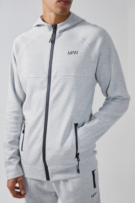 Man Active Hoodie mit Reißverschluss