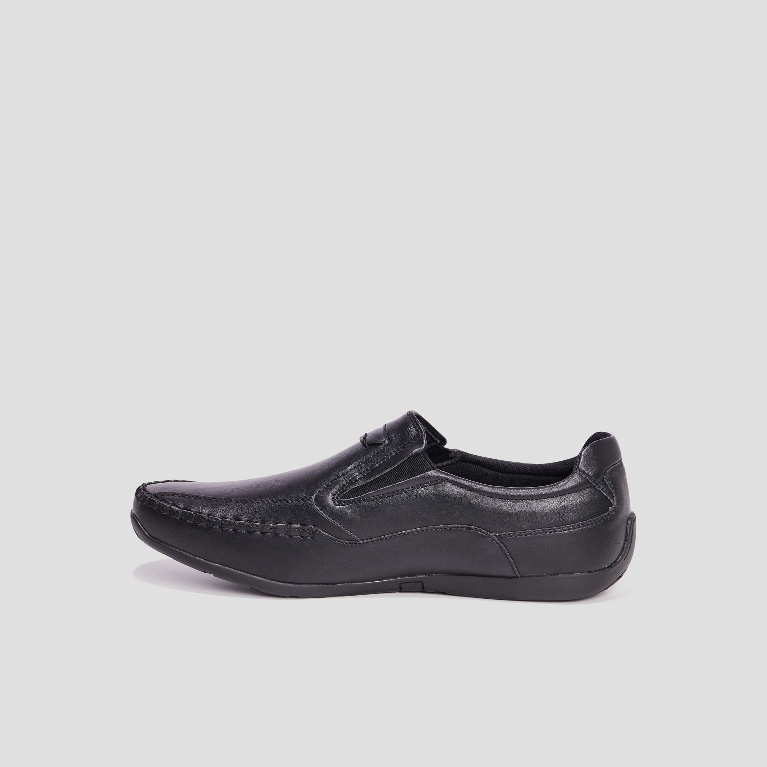 Chaussures bateau noir homme | La Halle