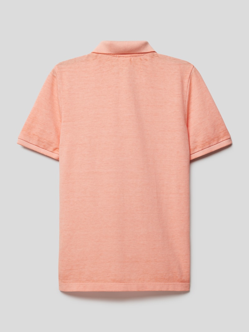 Poloshirt in melierter Optik in orange