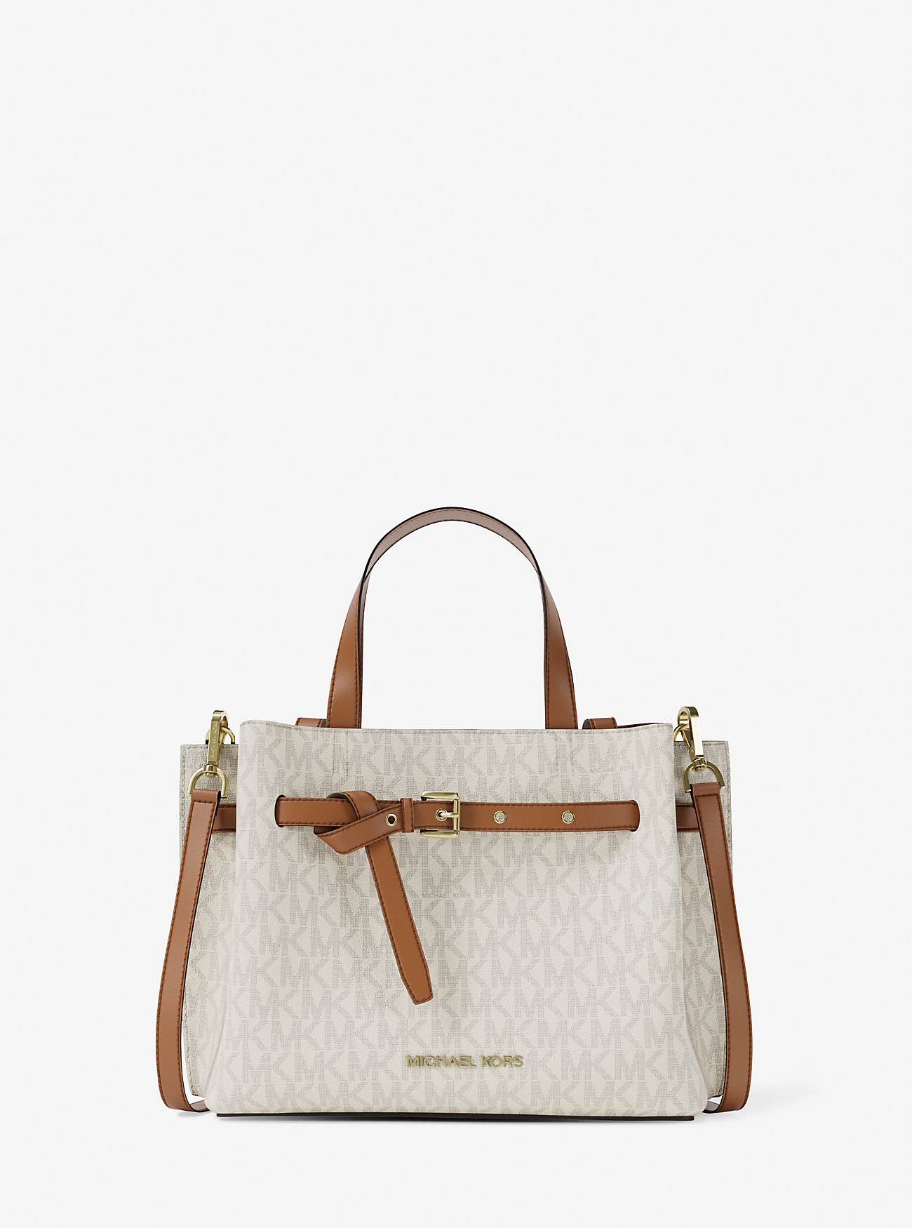 Borsa a mano Emilia Small con logo distintivo - VANIGLIA/CORNA
