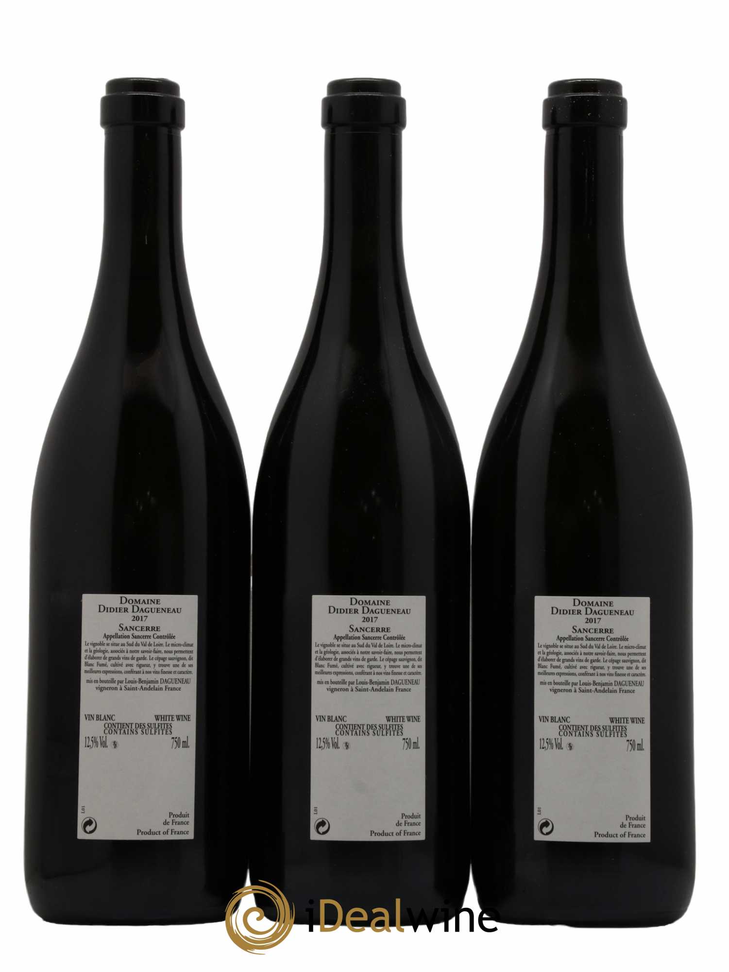 Sancerre En Chailloux Dagueneau  2017 - Lot de 3 Bouteilles