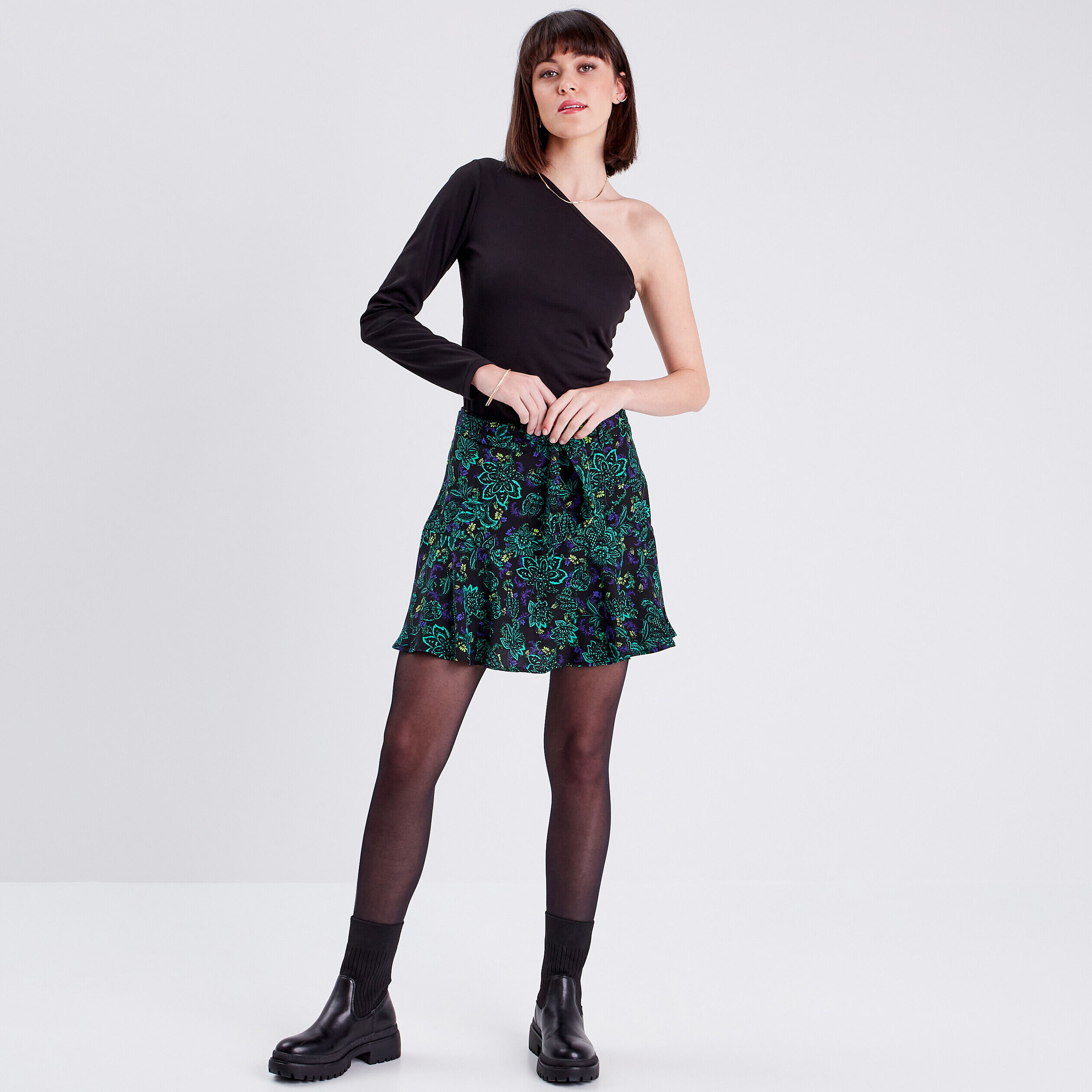 Body manches asymétriques noir femme | Cache Cache