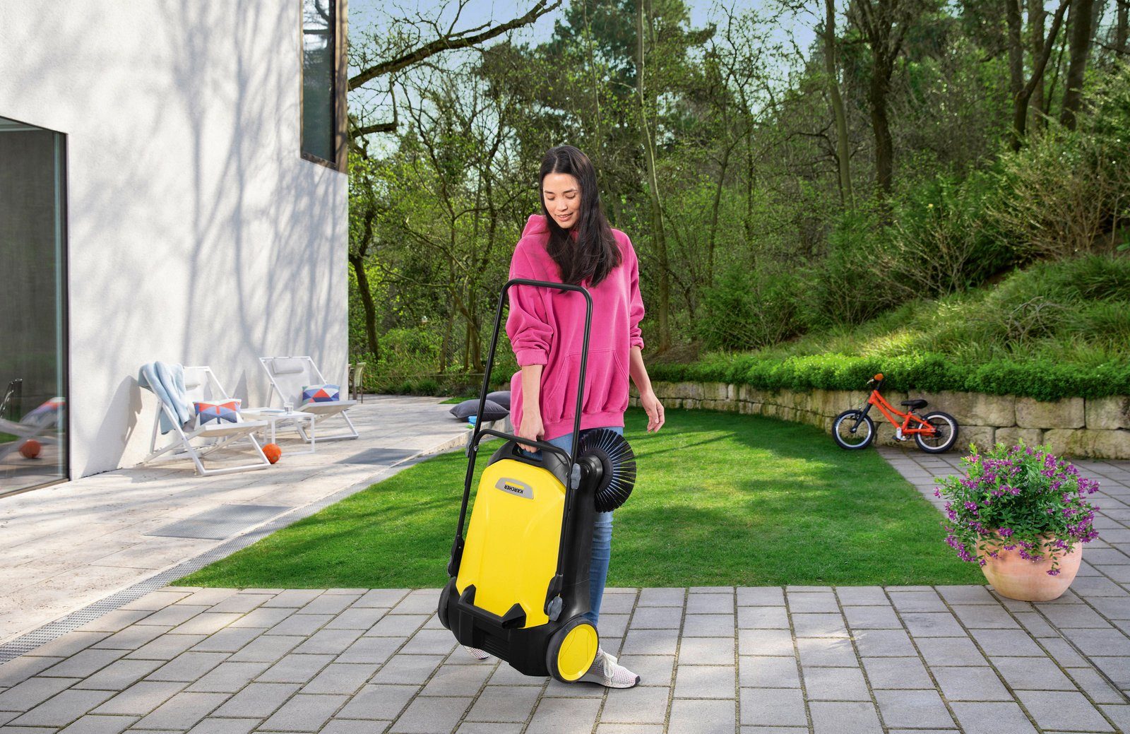 KÄRCHER Handkehrmaschine S 4, 51 cm Arbeitsbreite, mit Seitenbesen