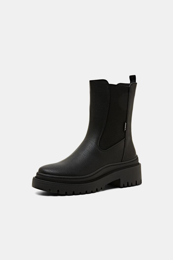 Grobe Boots in Lederoptik