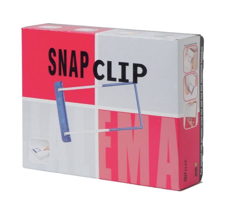 Djois SnapClip Archiv-Clips Petrol Blau, Weiß Kunststoff 20,1 x 6,3 cm 50 Stück