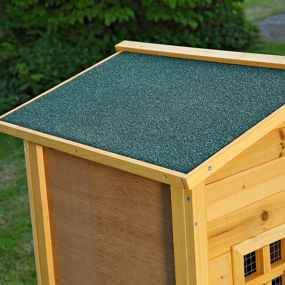 Melko Kleintierstall Kleintierstall Hasenstall Hasenkäfig Holz Braun Kaninchenstall Hasen Kaninchen Stall XXL Kaninchenkäfig Freigehege Freilauf Gehege Käfig