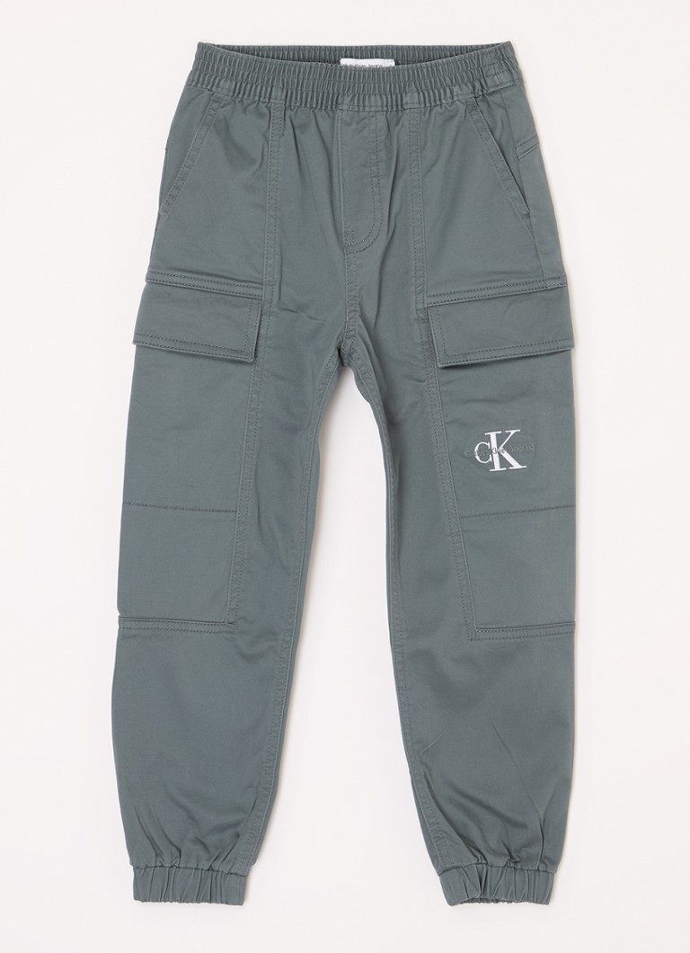 Pantaloni cargo conici Calvin Klein Essential cu logo brodat