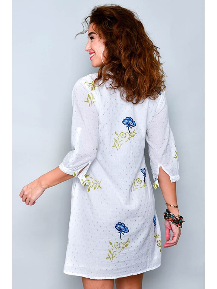 H.H.G. Kleid in Weiß/ Bunt günstig kaufen