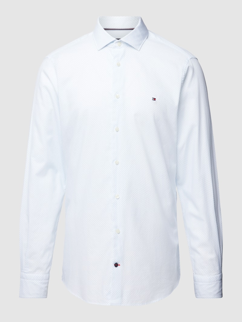 Slim Fit Business-Hemd mit Kentkragen in bleu