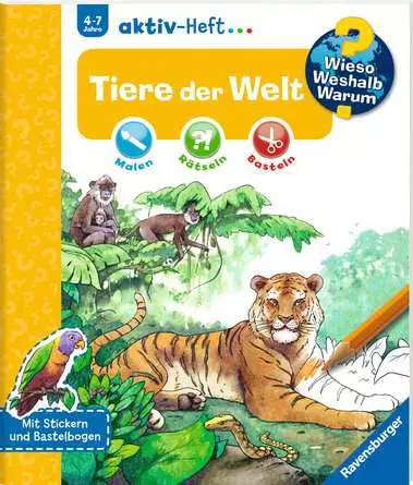 Ravensburger Wieso? Weshalb? Warum? aktiv-Heft: Tiere der Welt